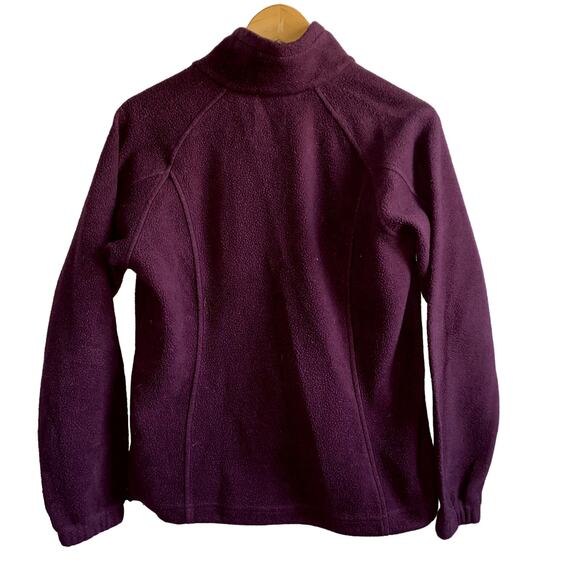 Columbia Fleece Jacket Women's Size Small Eggplant Cozy Zip Front - Picture 4 of 5